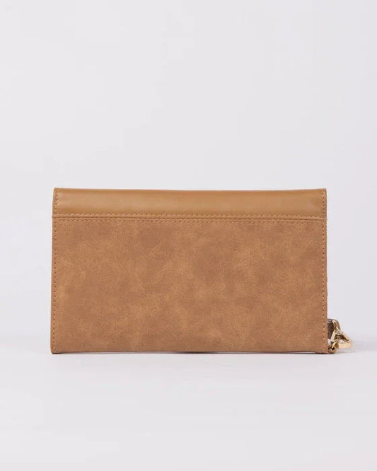 Rusty Aria Suede Travel Wallet - Tan - Guys & Girls Surf n Street