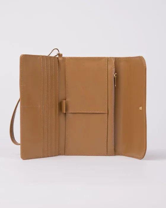 Rusty Aria Suede Travel Wallet - Tan - Guys & Girls Surf n Street