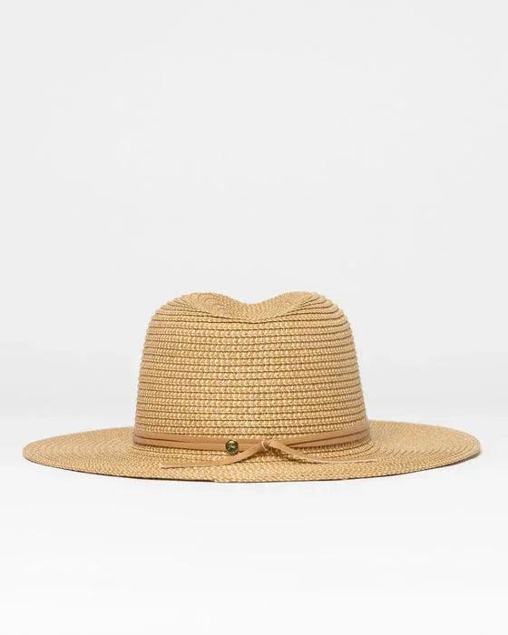 Rusty Gisele Straw Hat - Natural / Caramel - Guys & Girls Surf n Street