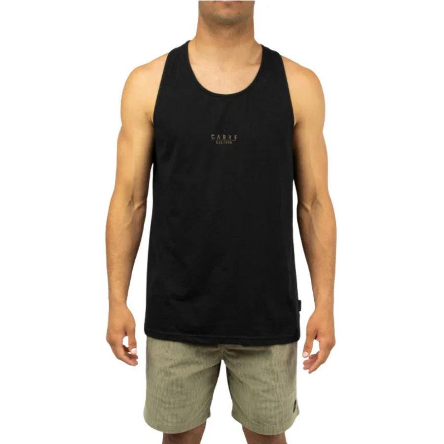 Carve Est.1998 Mens Singlet - Black - Guys & Girls Surf n Street