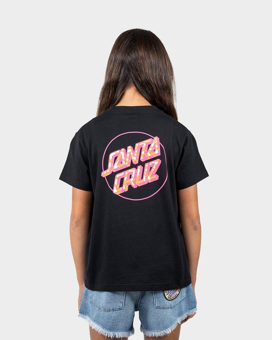 Santa Cruz Zebra Marble Opus Dot Tee - Black - Guys & Girls Surf n Street