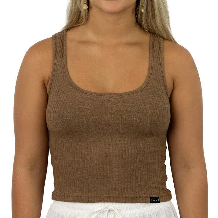 Carve Zulu Womens Tank Top - Mocha - Guys & Girls Surf n Street