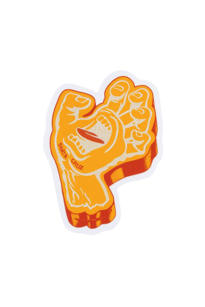 Santa Cruz Screaming Foam Hand Sticker - Yellow
