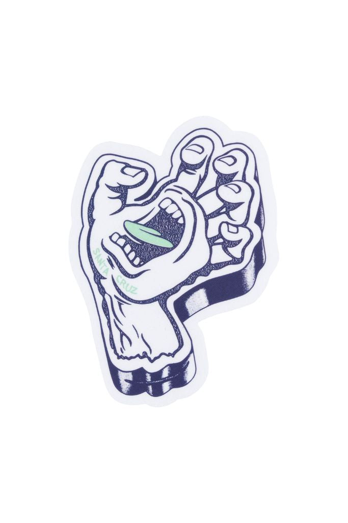 Santa Cruz Screaming Foam Hand Sticker - Dark Blue