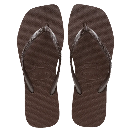Havaianas Slim Square Toe Thong - Brown