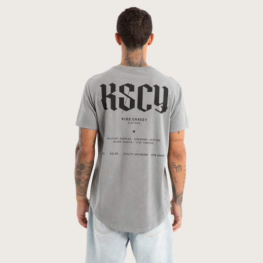 Kiss Chacey Surplus Dual Curved Tee - Pigment Frost Grey