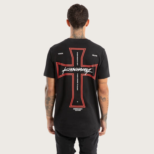 Kiss Chacey Confession Dual Curved Tee - Jet Black