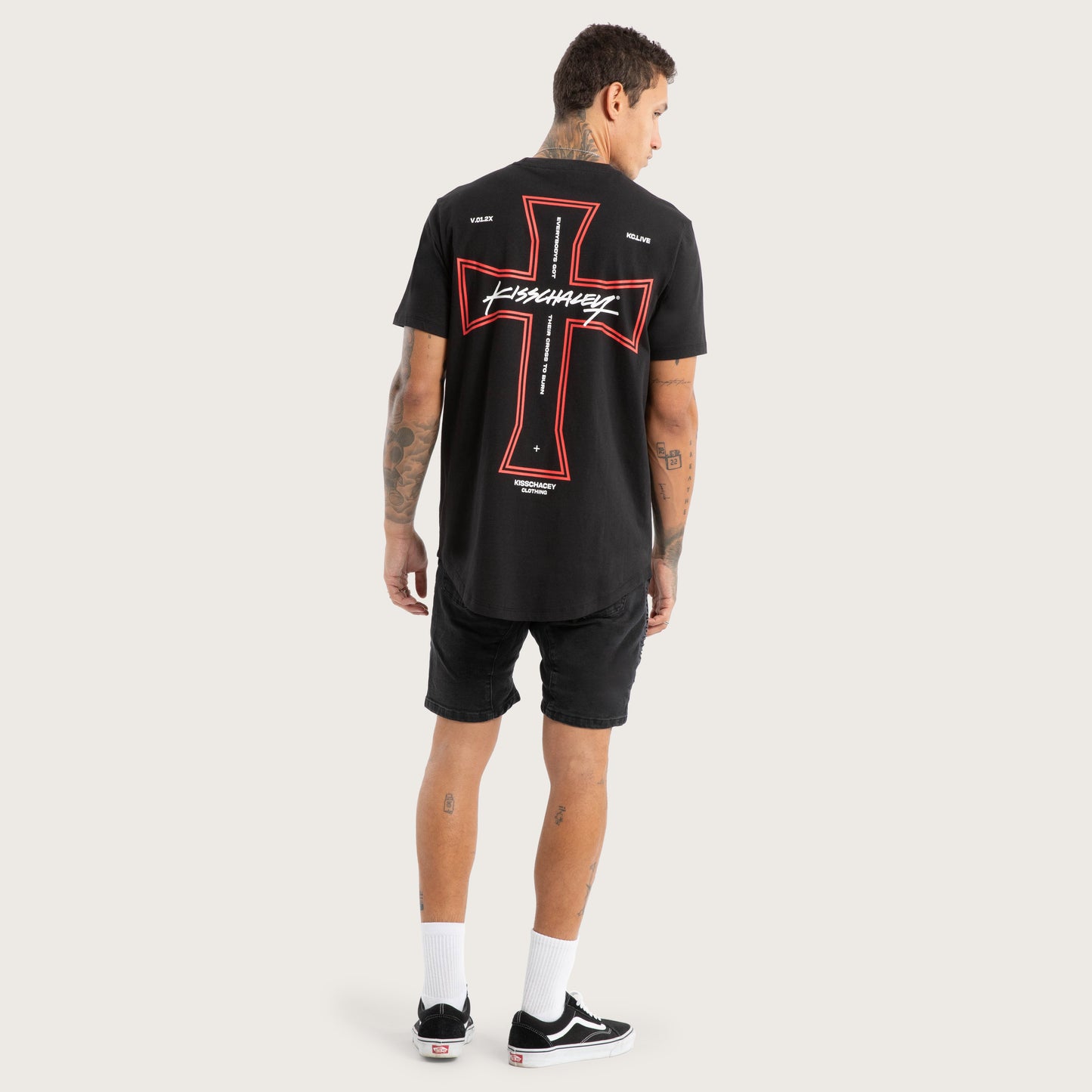 Kiss Chacey Confession Dual Curved Tee - Jet Black