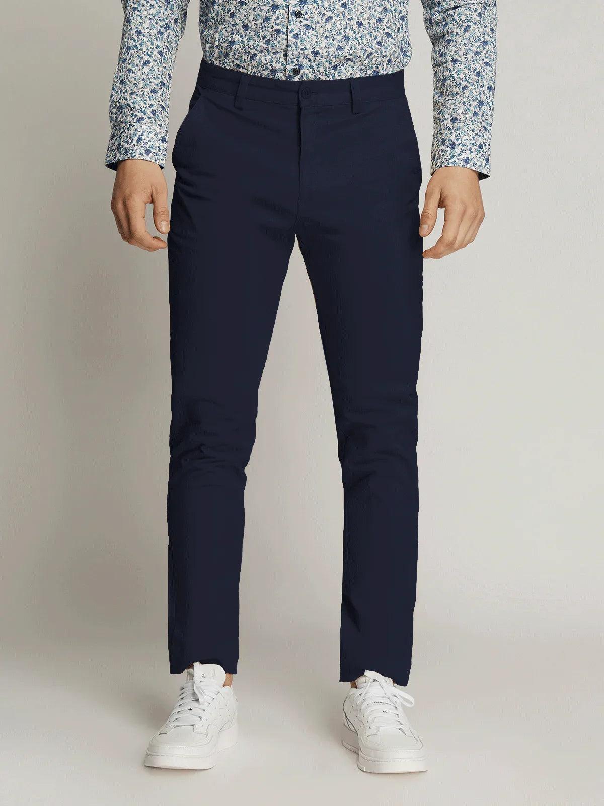 Ledger Peach Finish Fine Cotton Drill Slim Fit Chino - Navy - Guys & Girls Surf n Street