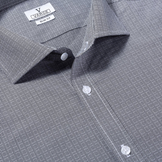 Elija Pure Cotton Long Sleeve Shirt - Black