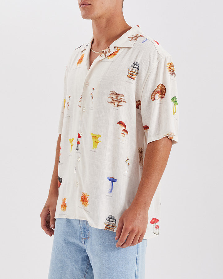 Nomadic Paradise Collector Cropped Resort Shirt - Mushies
