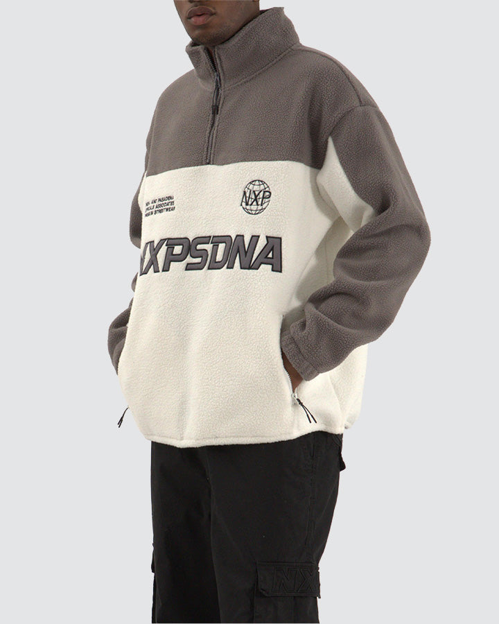 Nena and Pasadena Lineage Pullover Sweater - Steel Grey