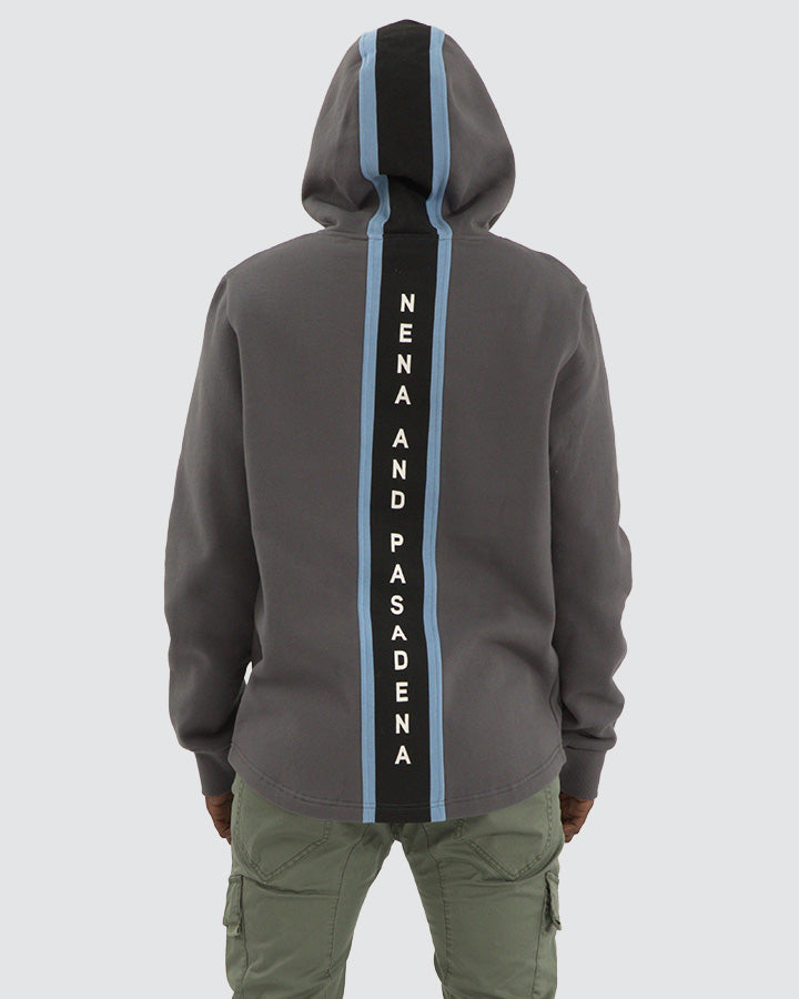 Nena and Pasadena Strike Dual Curved Hoodie - Charcoal
