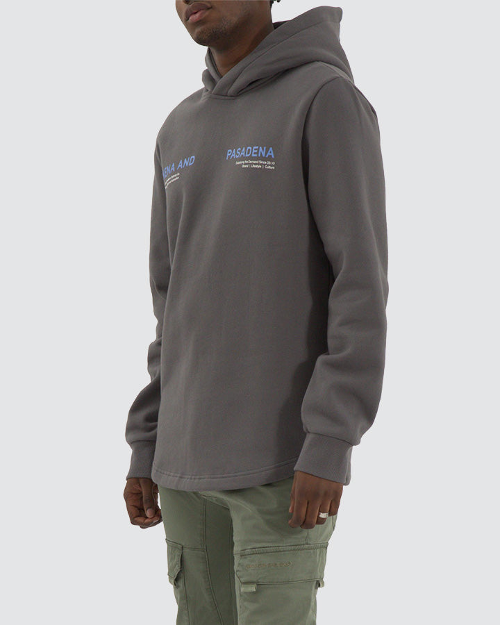 Nena and Pasadena Strike Dual Curved Hoodie - Charcoal