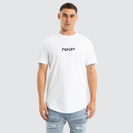 Nena And Pasadena Deliberate Dual Curved Tee - White - Guys & Girls Surf n Street