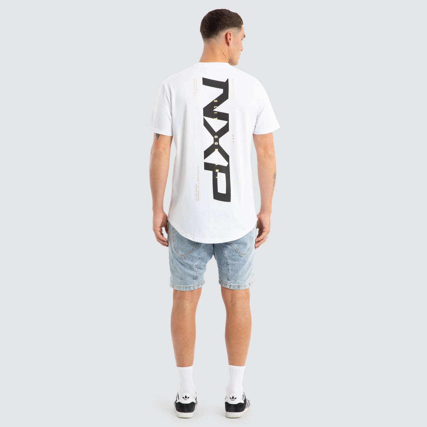 Nena And Pasadena Deliberate Dual Curved Tee - White