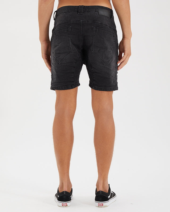 Nena And Pasadena Viper Denim Short - Heavy Metal