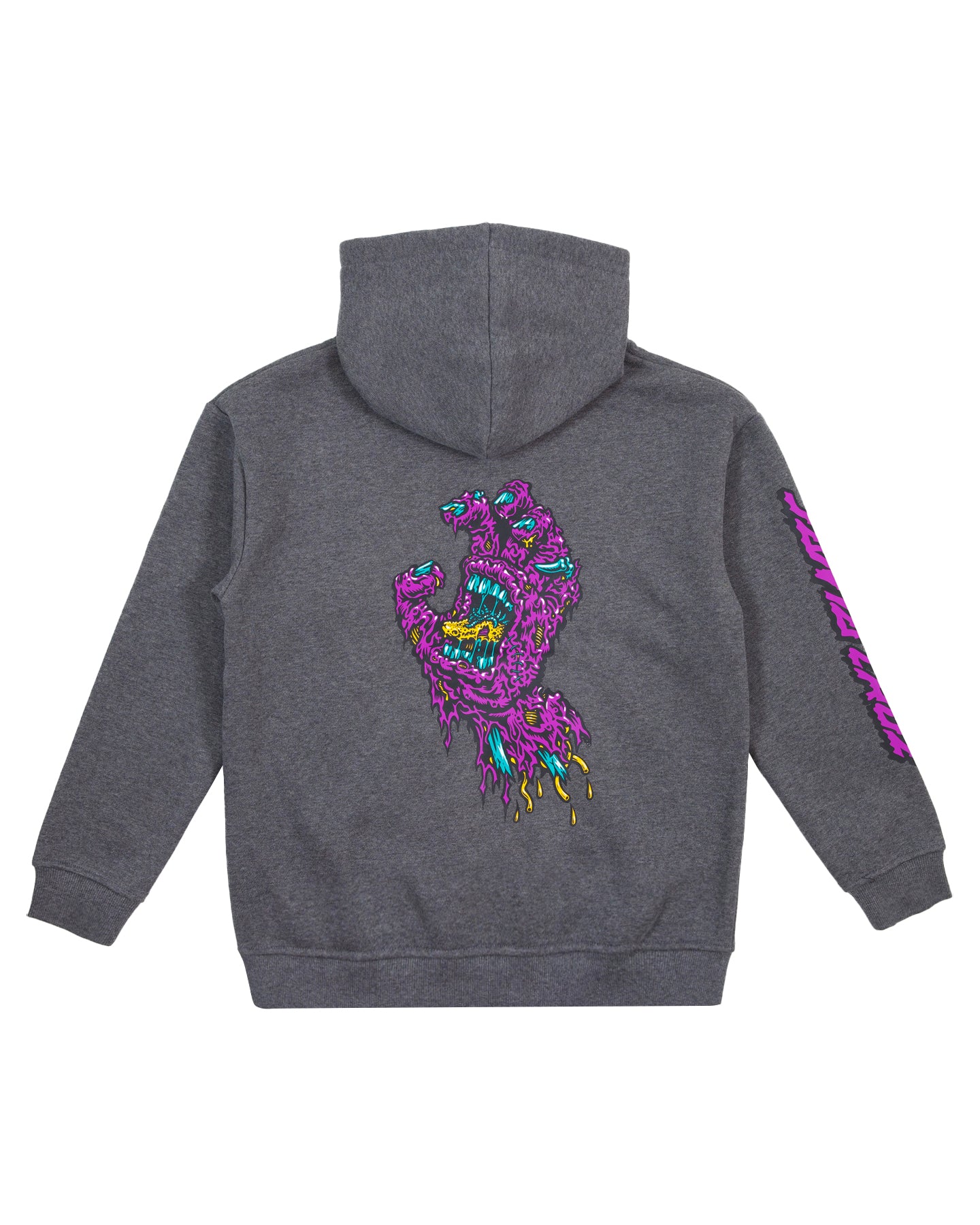 Santa Cruz Decaying Hand Centre Strip Oversized Hoodie - Dark Grey Marle