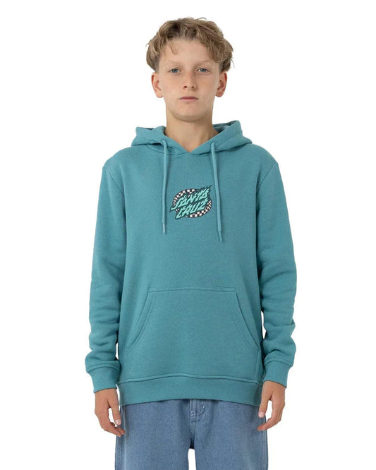 Santa Cruz Goal Flame Centre Hoodie - Ocean - Guys & Girls Surf n Street
