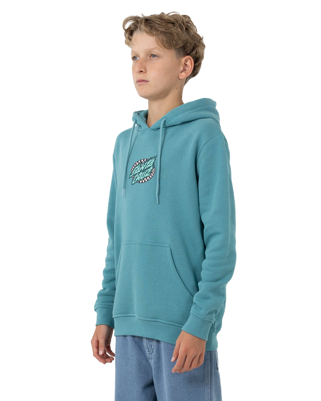 Santa Cruz Goal Flame Centre Hoodie - Ocean