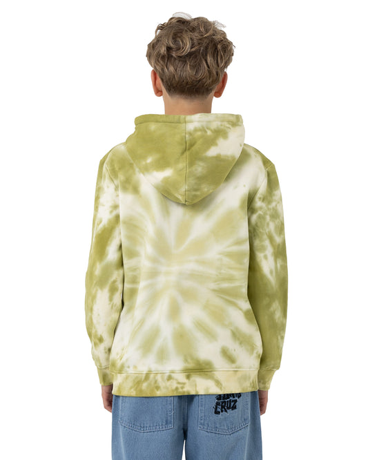 Santa Cruz Check Waste Dot Mono Front Hoodie - Moss Tie Dye