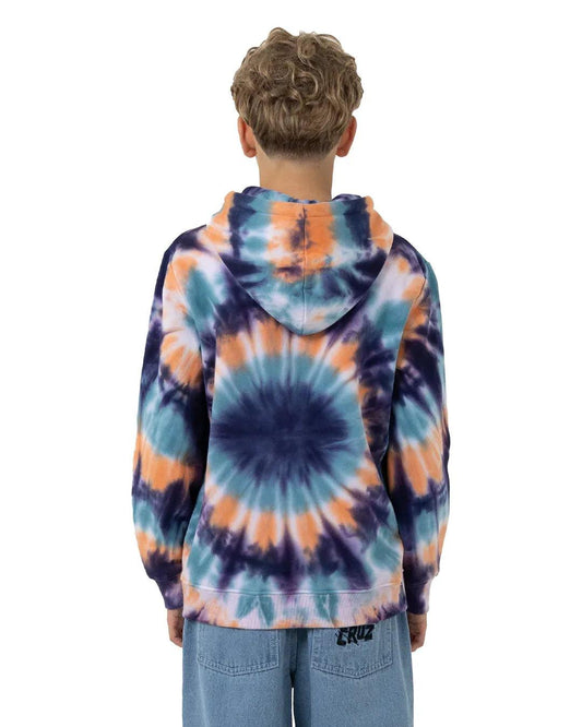 Santa Cruz Check Waste Dot Mono Front Hoodie - Navy Tie Dye - Guys & Girls Surf n Street