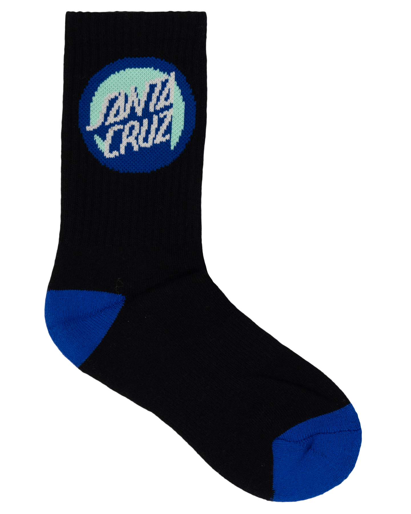 Santa Cruz Bold Shadow Dot Crew Sock 4 Pack - Black White- Grey Marle
