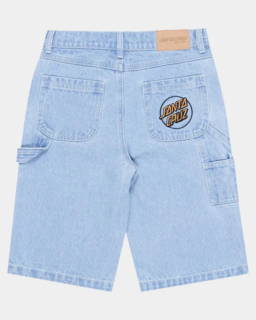 Santa Cruz Opus Grip Dot Carpenter Short - Bleached Denim - Guys & Girls Surf n Street