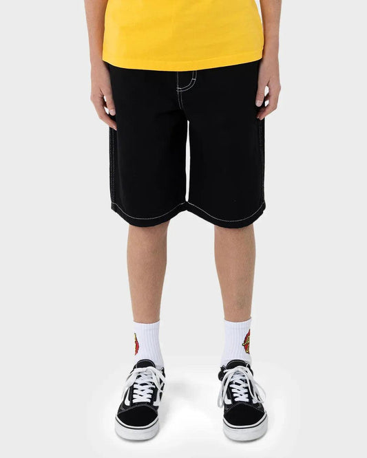 Santa Cruz Global Flame Strip Short - Black - Guys & Girls Surf n Street