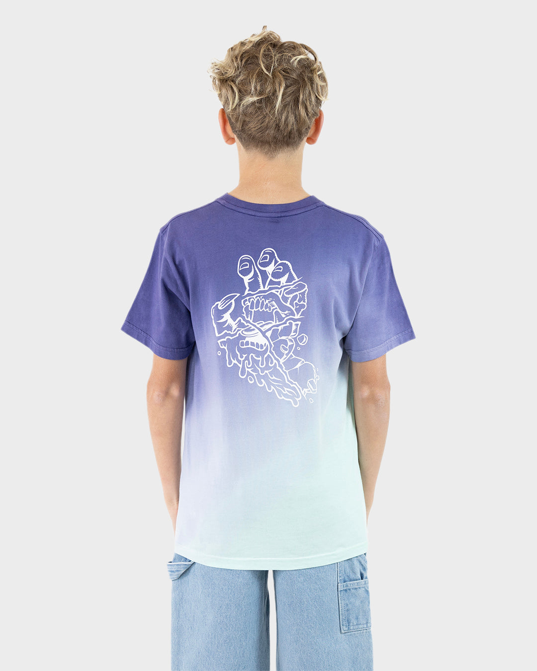 Santa Cruz Universal Hand Oval Dot Mono Tee - Dark Blue Tie Dye
