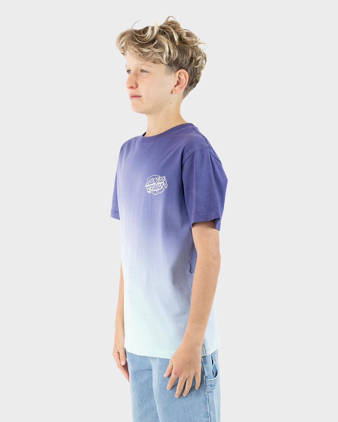Santa Cruz Universal Hand Oval Dot Mono Tee - Dark Blue Tie Dye