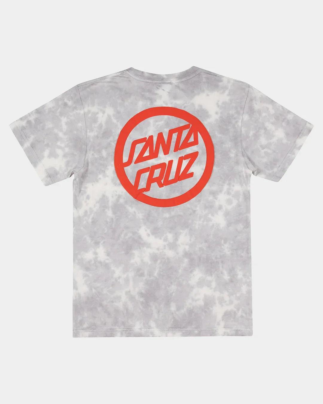 Santa Cruz Bold Ring Dot Tee - Concrete Tie Dye - Guys & Girls Surf n Street