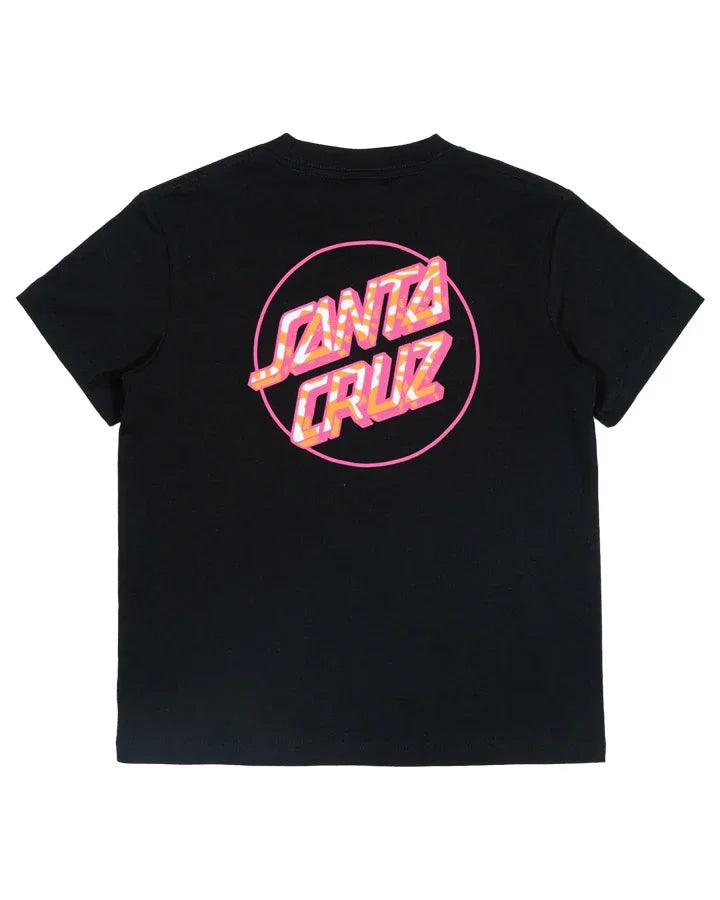 Santa Cruz Zebra Marble Opus Dot Tee - Black - Guys & Girls Surf n Street