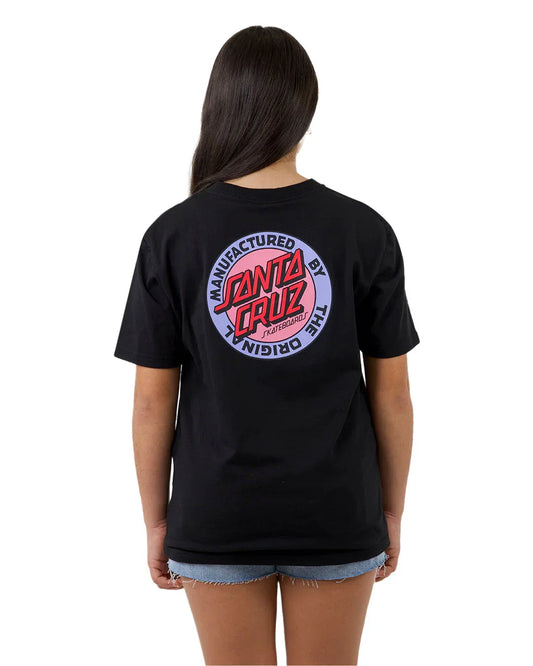 Santa Cruz MFG Retro Dot Reverse Tee - Black - Guys & Girls Surf n Street