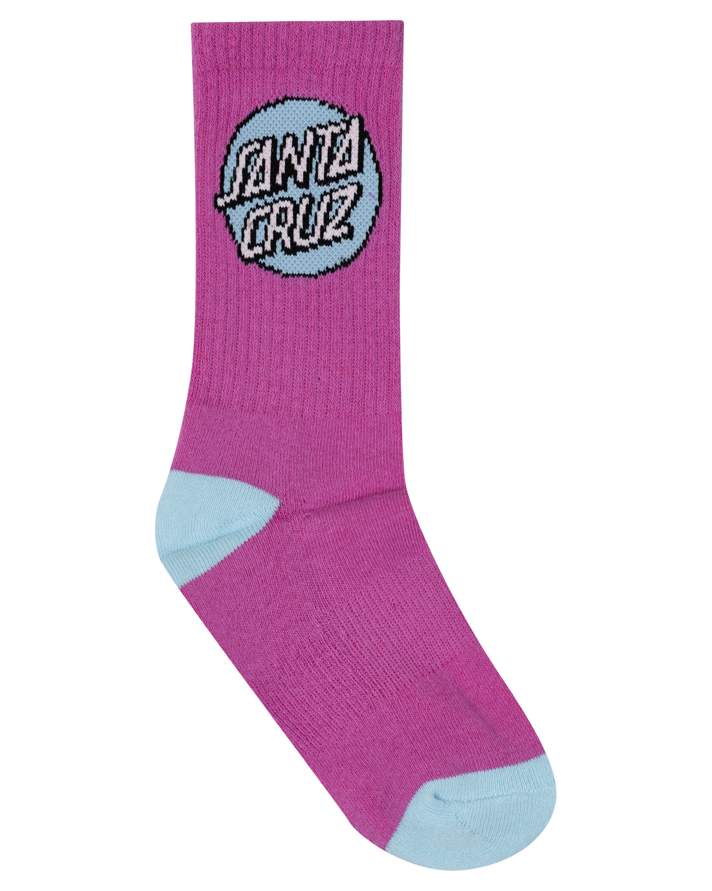 Santa Cruz Other Dot Crew Sock 4 Pack - Aqua-Pink-White