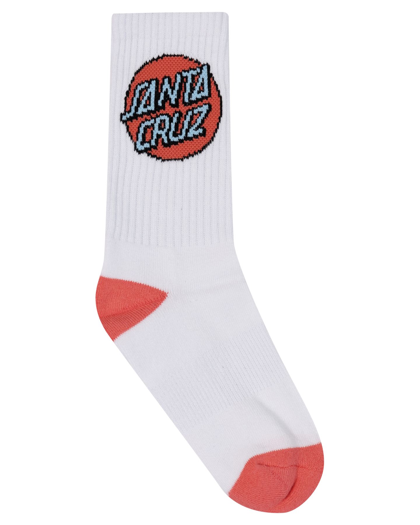 Santa Cruz Other Dot Crew Sock 4 Pack - Aqua-Pink-White