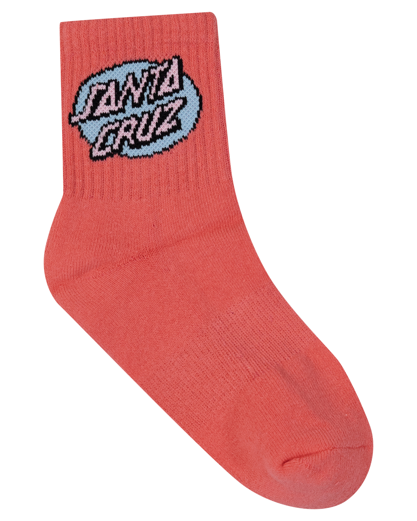 Santa Cruz Oval Dot Mid Sock 3 Pack - Rose-White-Ocean