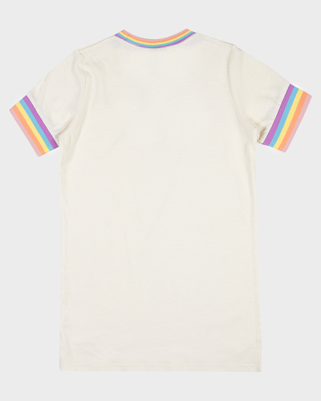 Santa Cruz Delta Strip Front SS Tee Dress - Cream