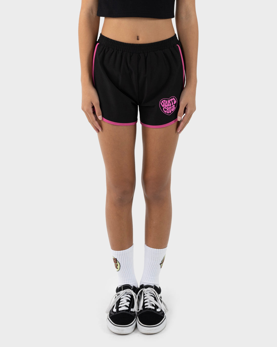 Santa Cruz Balloon Heart Short - Black/Pink