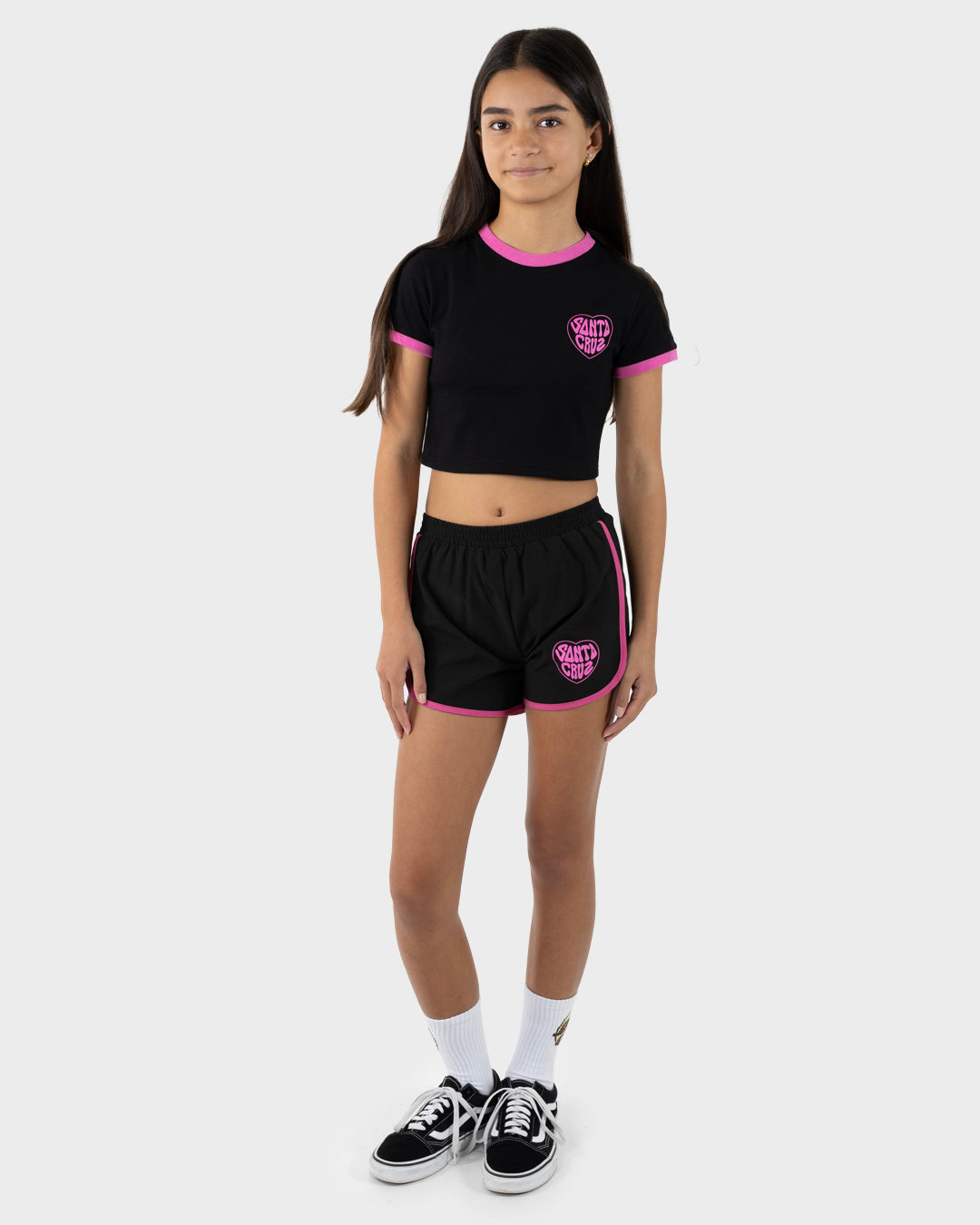 Santa Cruz Balloon Heart Short - Black/Pink