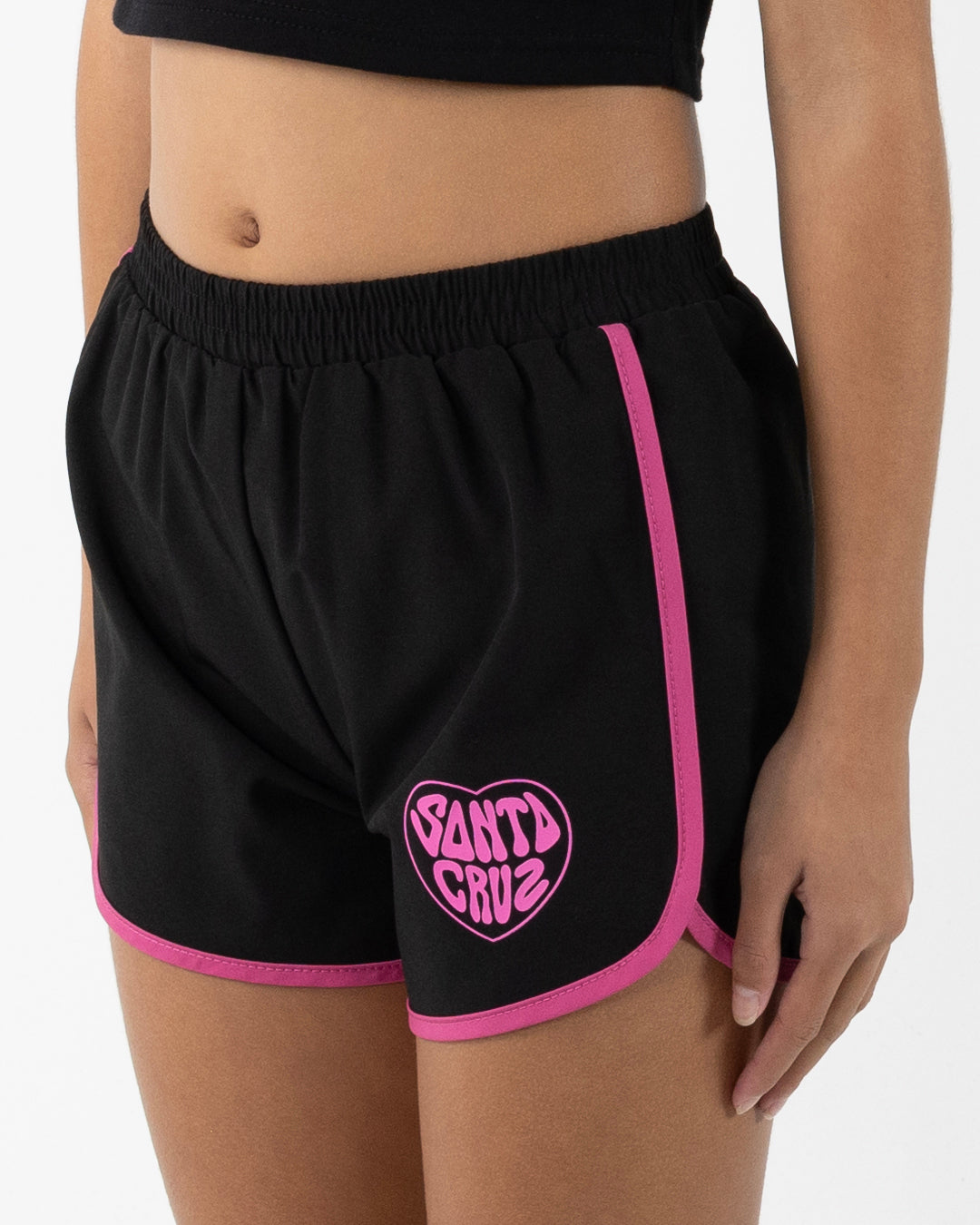 Santa Cruz Balloon Heart Short - Black/Pink
