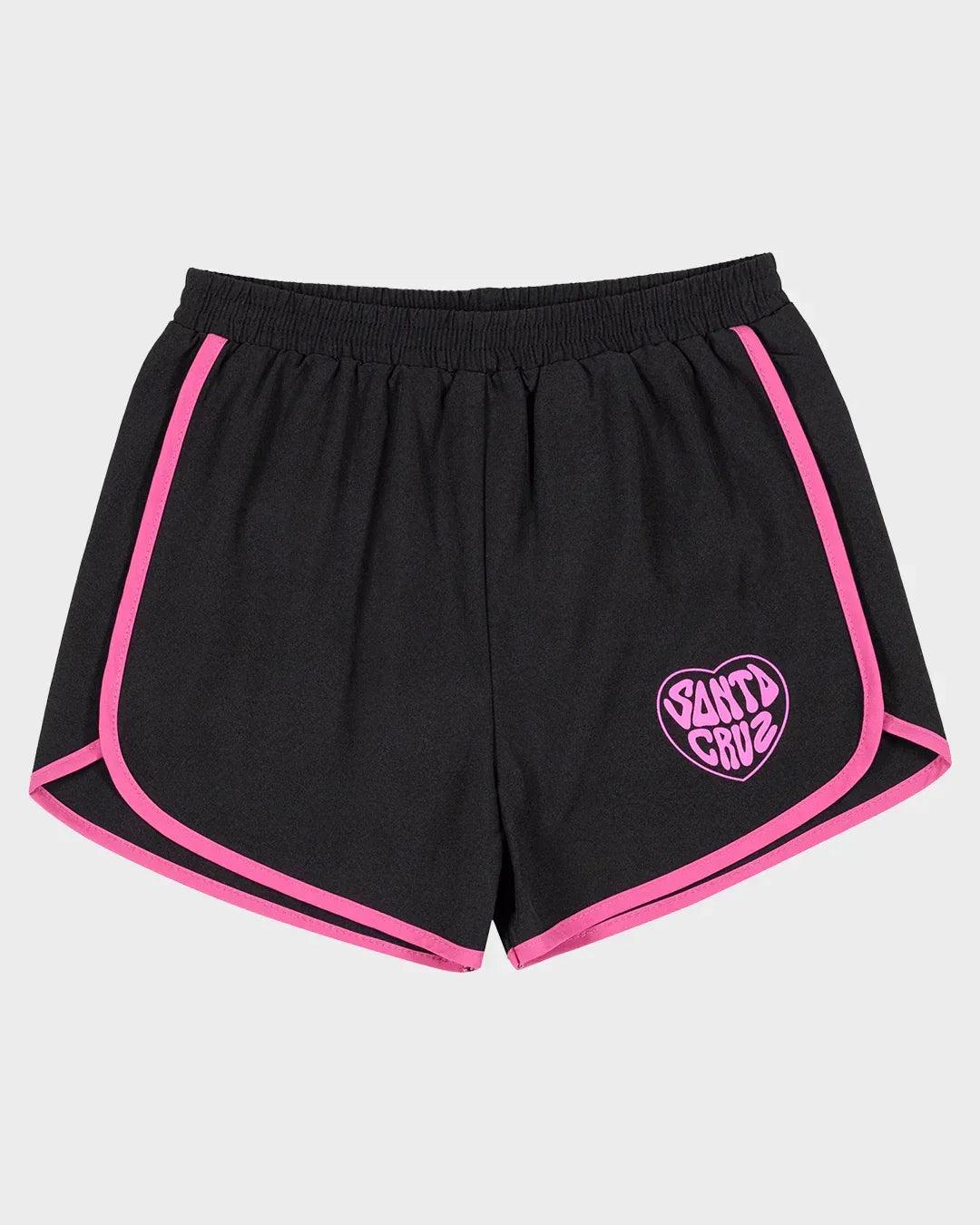 Santa Cruz Balloon Heart Short - Black/Pink - Guys & Girls Surf n Street