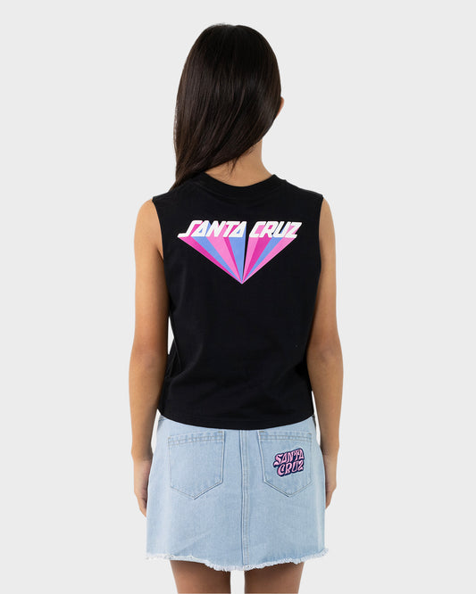 Santa Cruz Delta Strip Muscle Top - Black