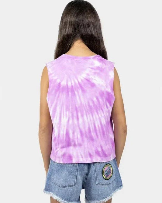 Santa Cruz MFG Dot Crop Muscle - Pale Pink Tie Dye - Guys & Girls Surf n Street