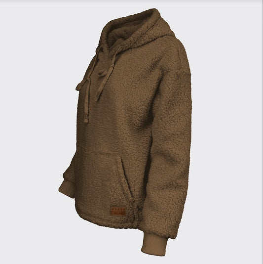 Carve Jasper Womens Pullover Hoodie - Mocha