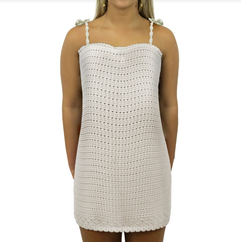 Carve Mira Womens Crochet Cami Dress - Cream