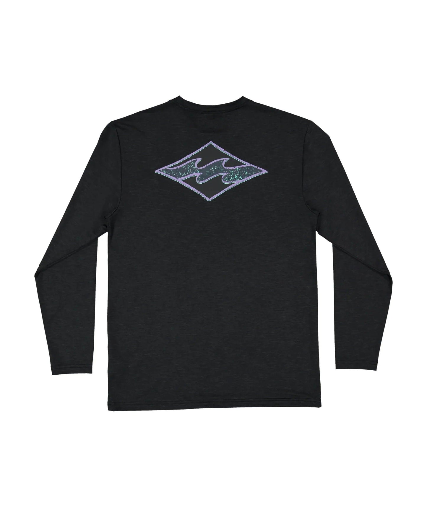 Billabong Boys Diamond Shoreline Lf Ls Rash Vest - Black Heather - Guys & Girls Surf n Street