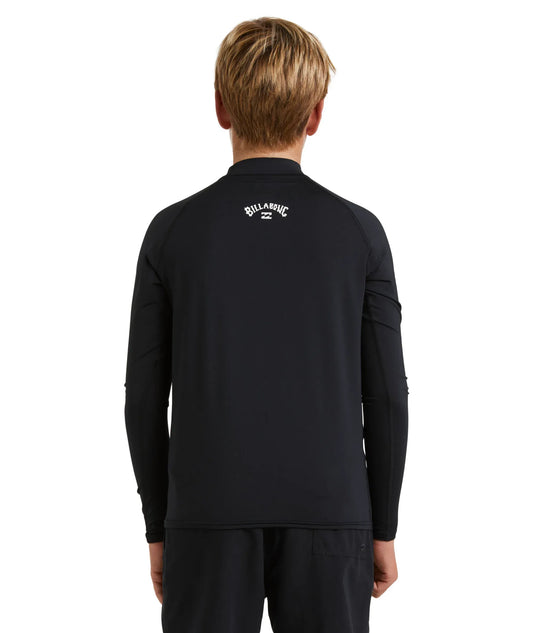 Billabong Boys All Day Arch RF LS Rash Guard - Black - Guys & Girls Surf n Street