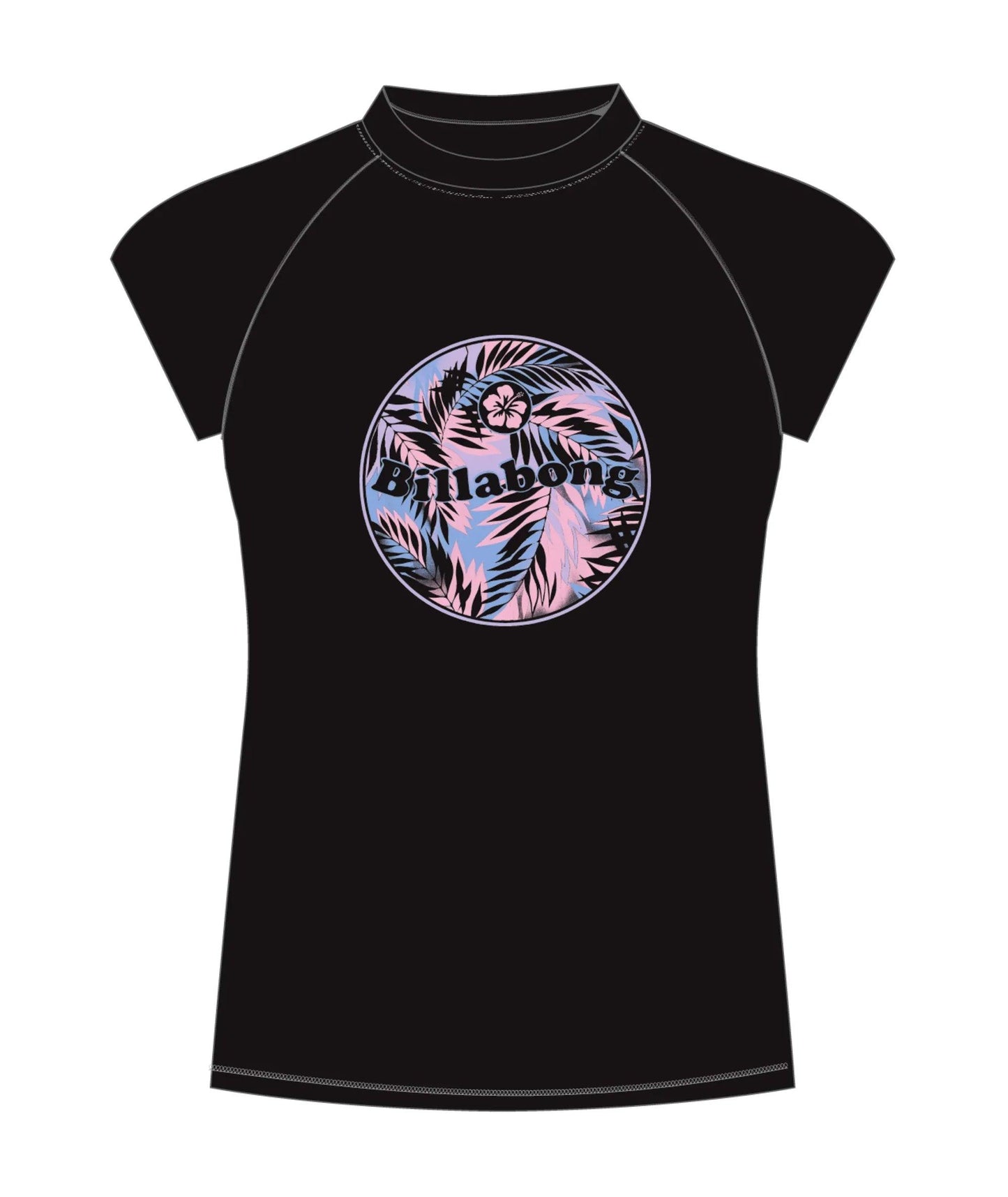 Billabong Tropical Dayz SS Rash Vest - Black - Guys & Girls Surf n Street