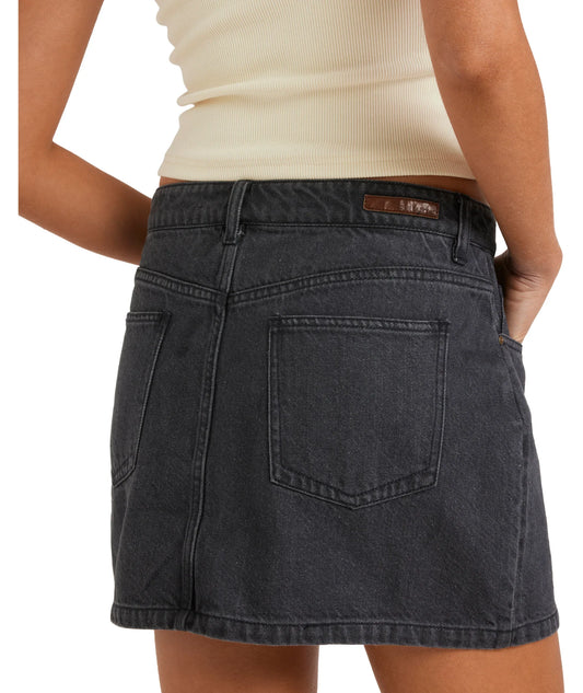 Billabong Frankie Skirt - Washed Black - Guys & Girls Surf n Street